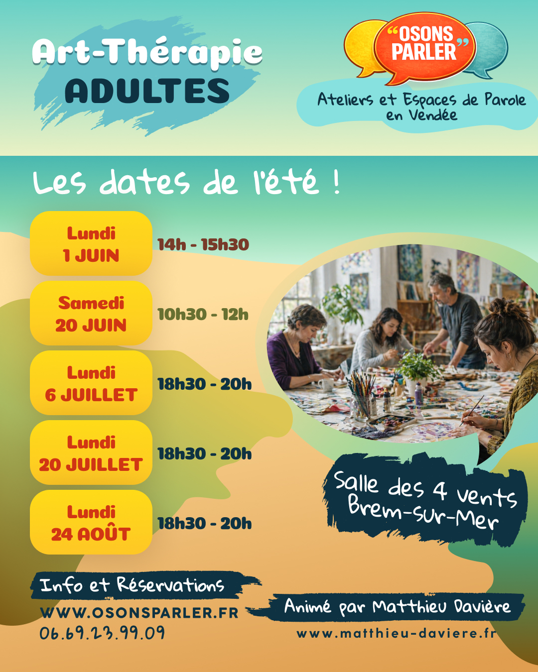 Soirées Art-thérapie avec l'Association Osons Parler